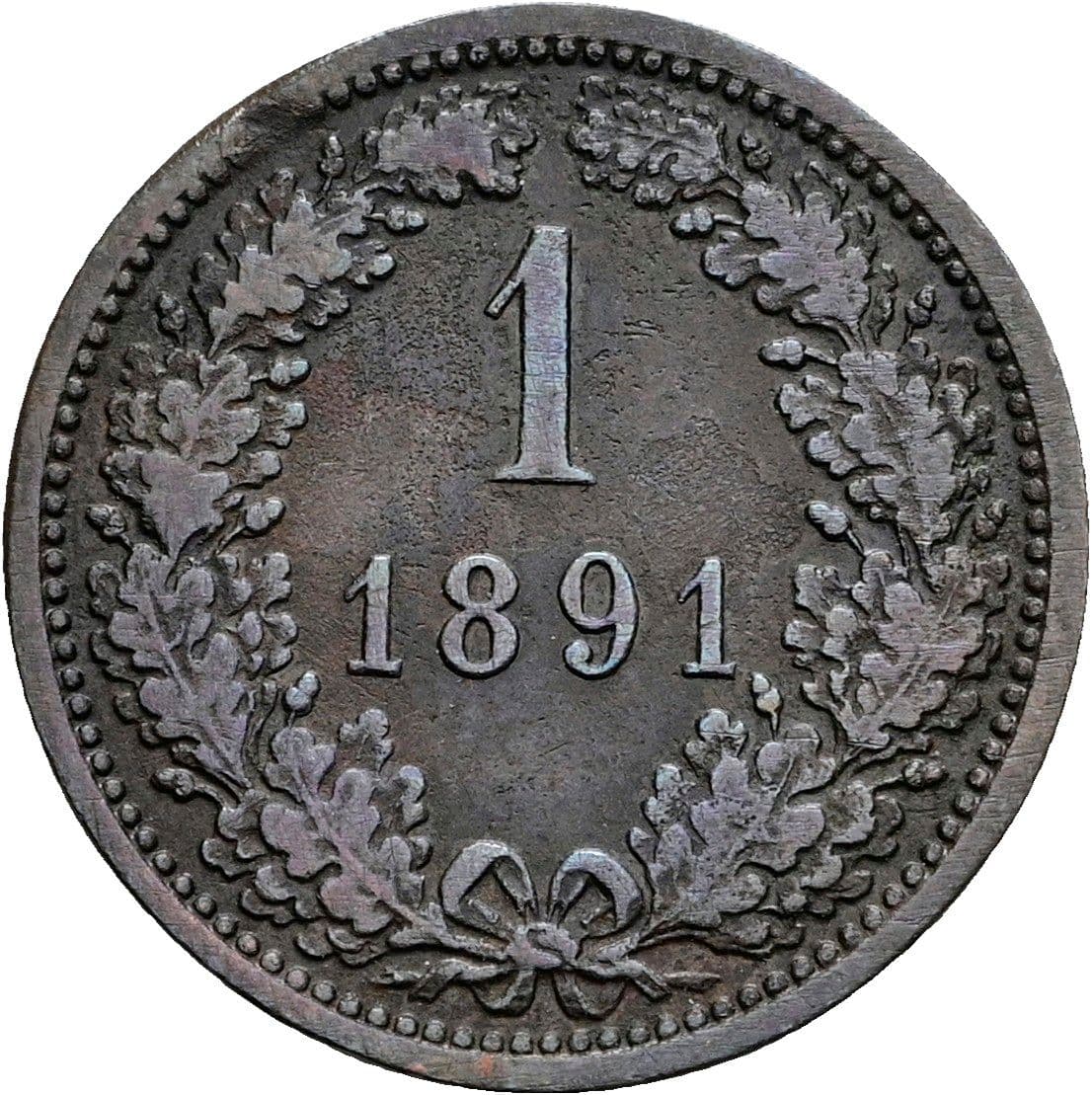 1 Kreuzer Franz Joseph I. 1848-1916 1891 – Vorderseite