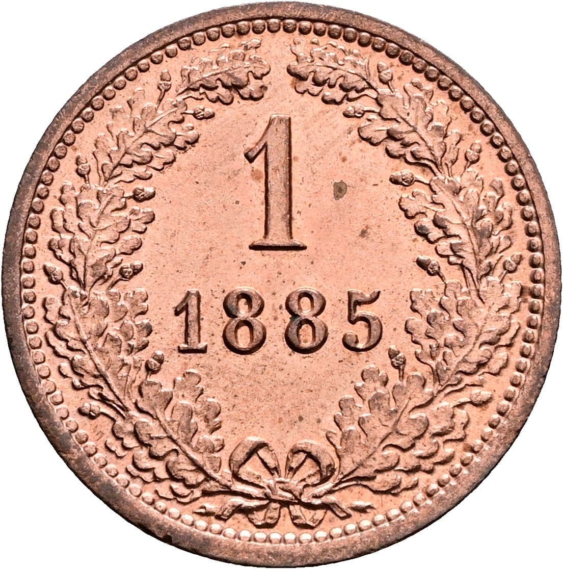 1 Kreuzer Franz Joseph I. 1848-1916 1885 – Vorderseite