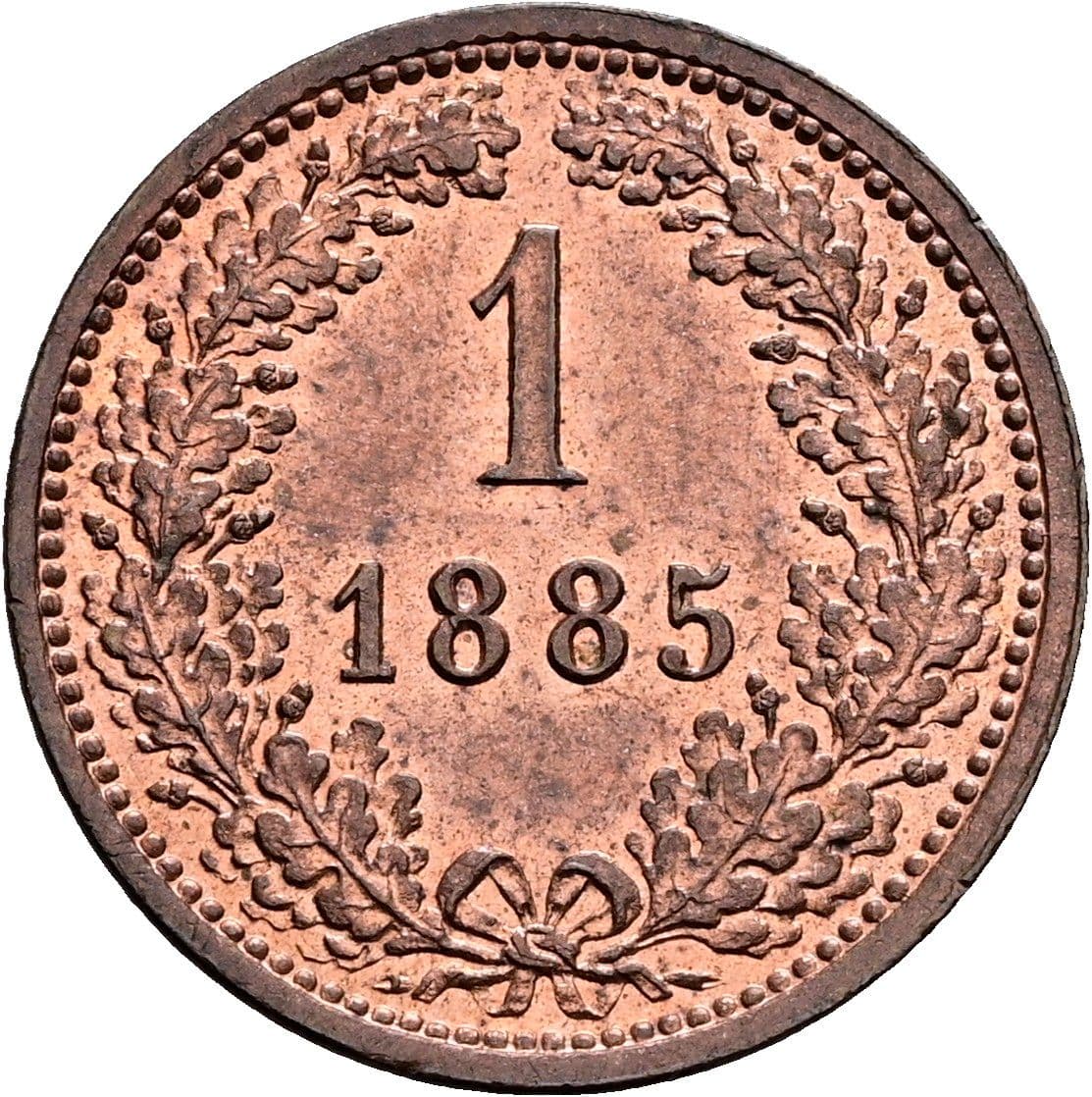 1 Kreuzer Franz Joseph I. 1848-1916 1885 – Vorderseite