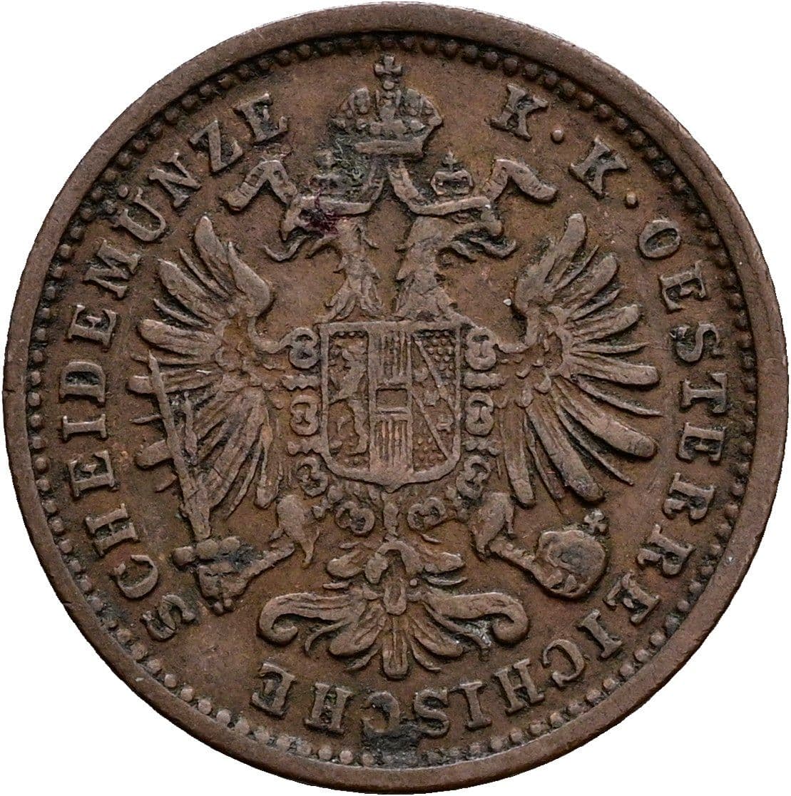 1 Kreuzer Franz Joseph I. 1848-1916 1891 – Rückseite