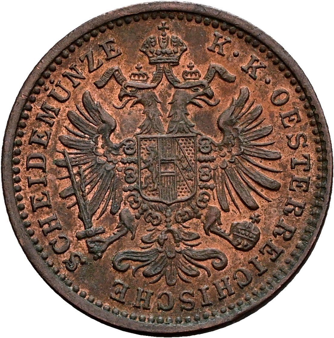 1 Kreuzer Franz Joseph I. 1848-1916 1891 – Rückseite