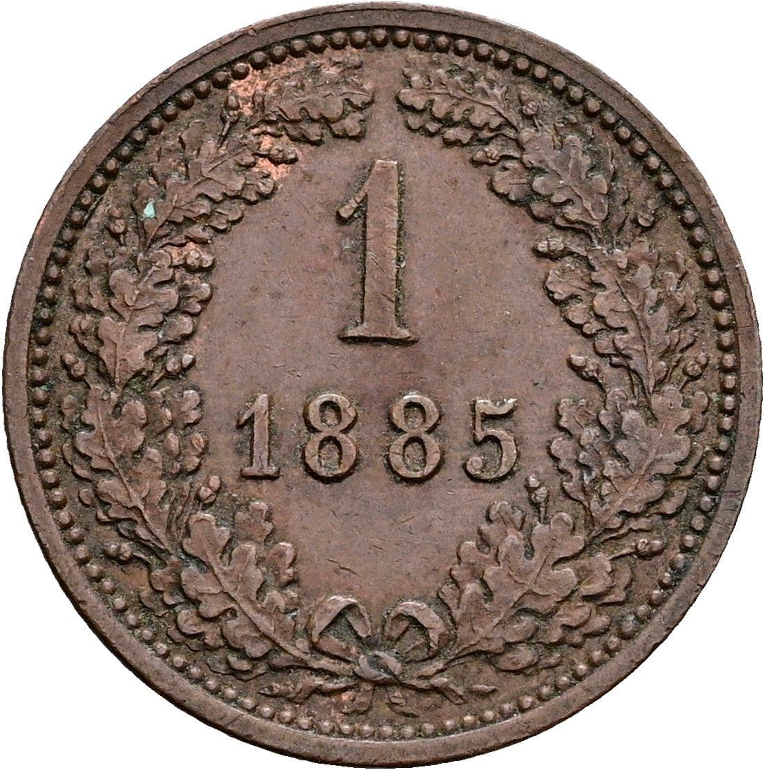 1 Kreuzer Franz Joseph I. 1848-1916 1885 – Vorderseite