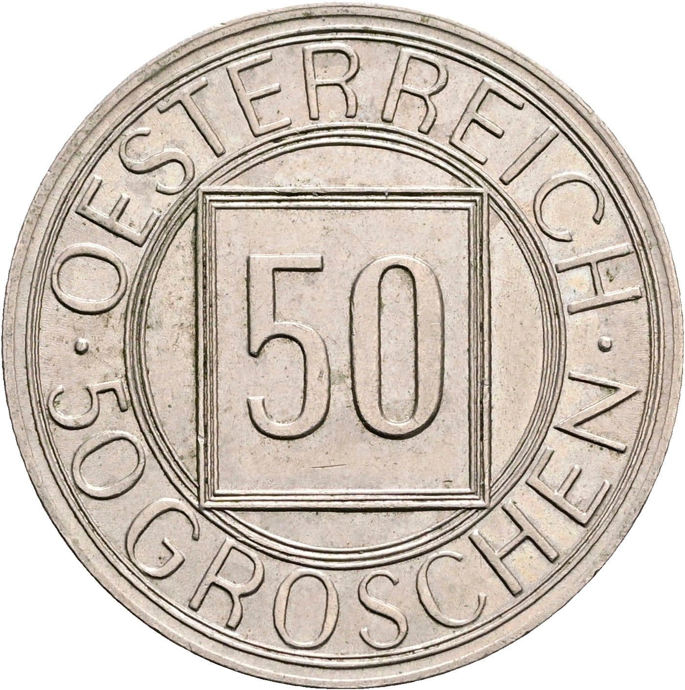 50 Groschen 1934 – Vorderseite