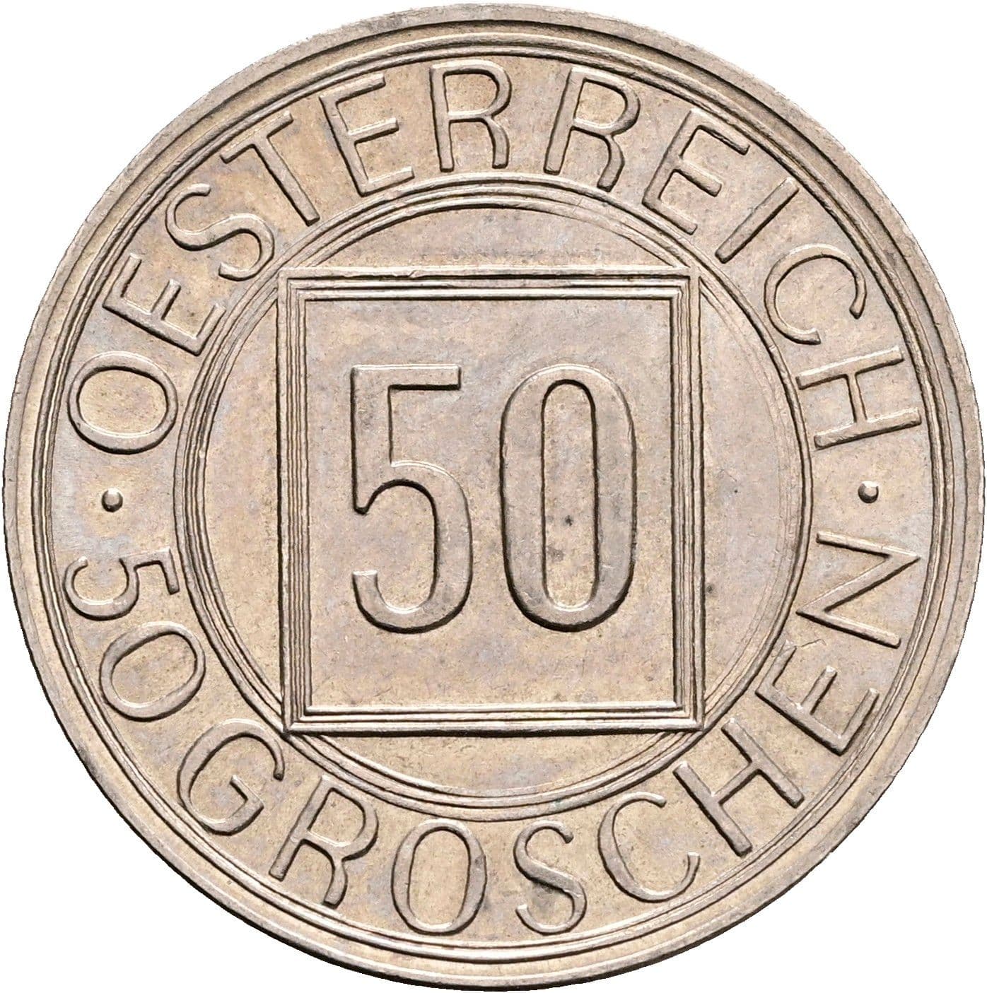 50 Groschen 1934 – Vorderseite