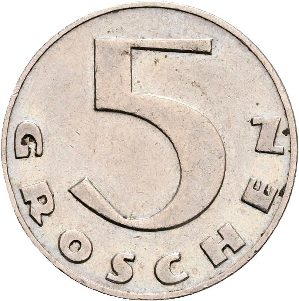 5 Groschen 1934 – Vorderseite