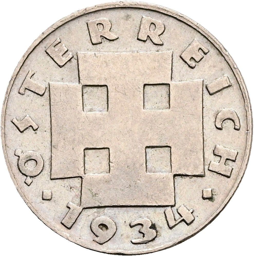 5 Groschen 1934 – Rückseite