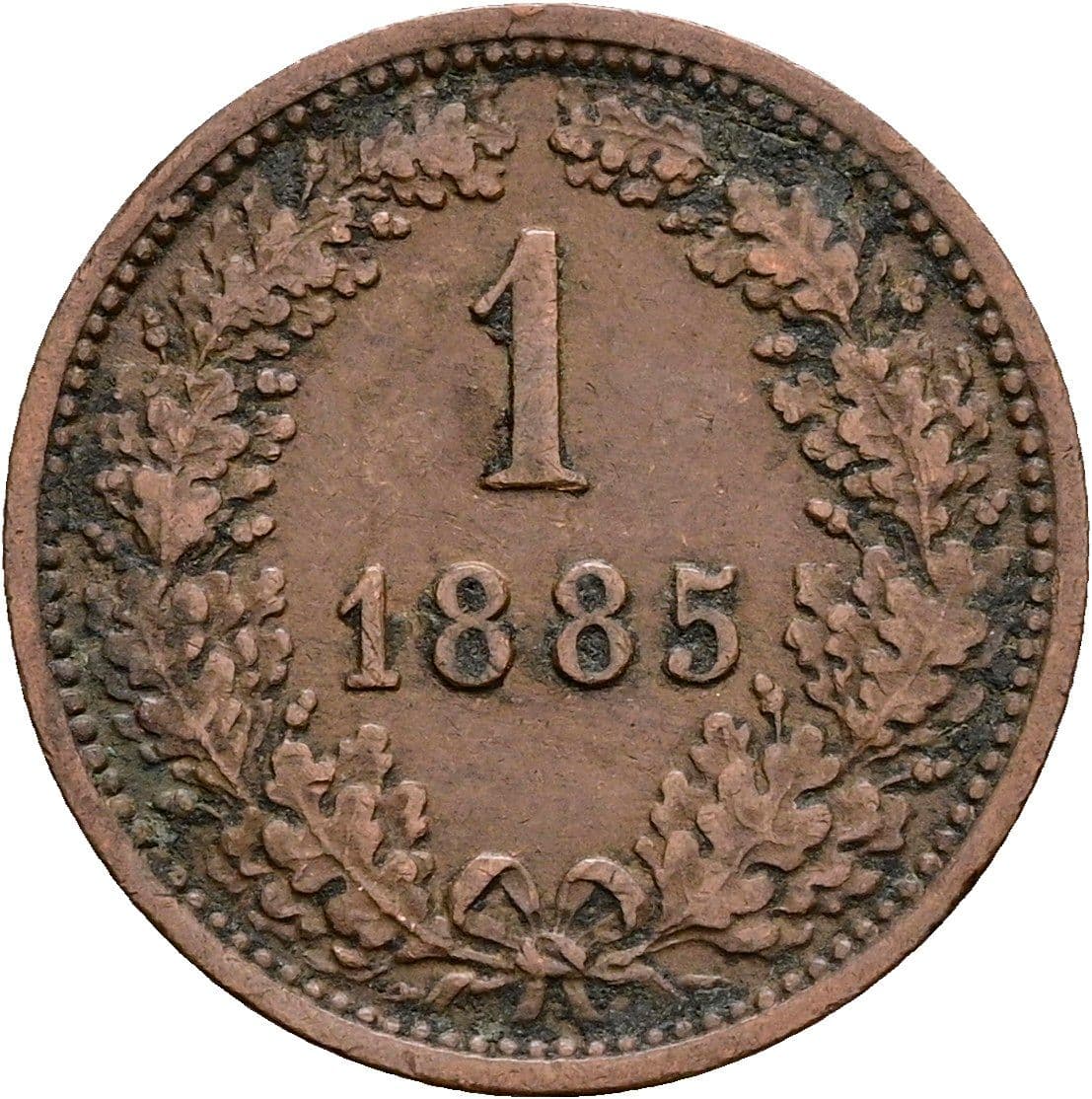1 Kreuzer Franz Joseph I. 1848-1916 1885 – Vorderseite