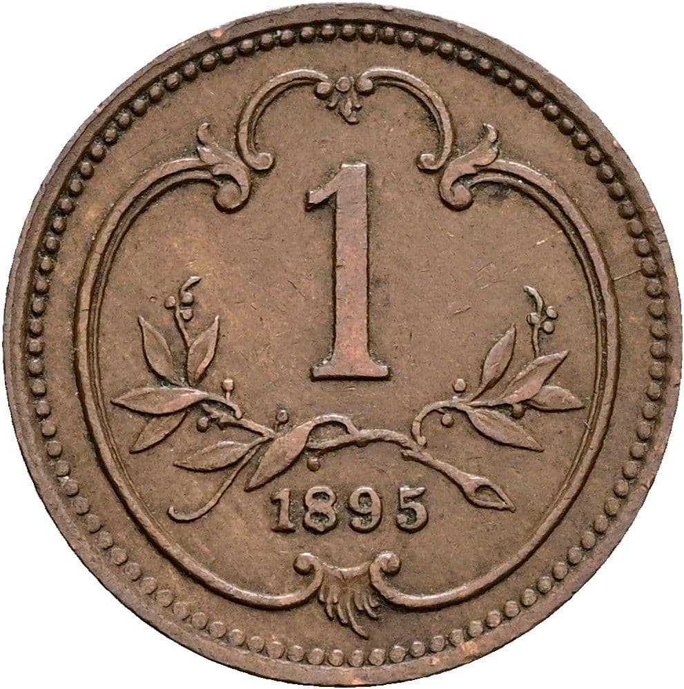 1 Heller Franz Joseph I. 1848-1916 1895 – Vorderseite