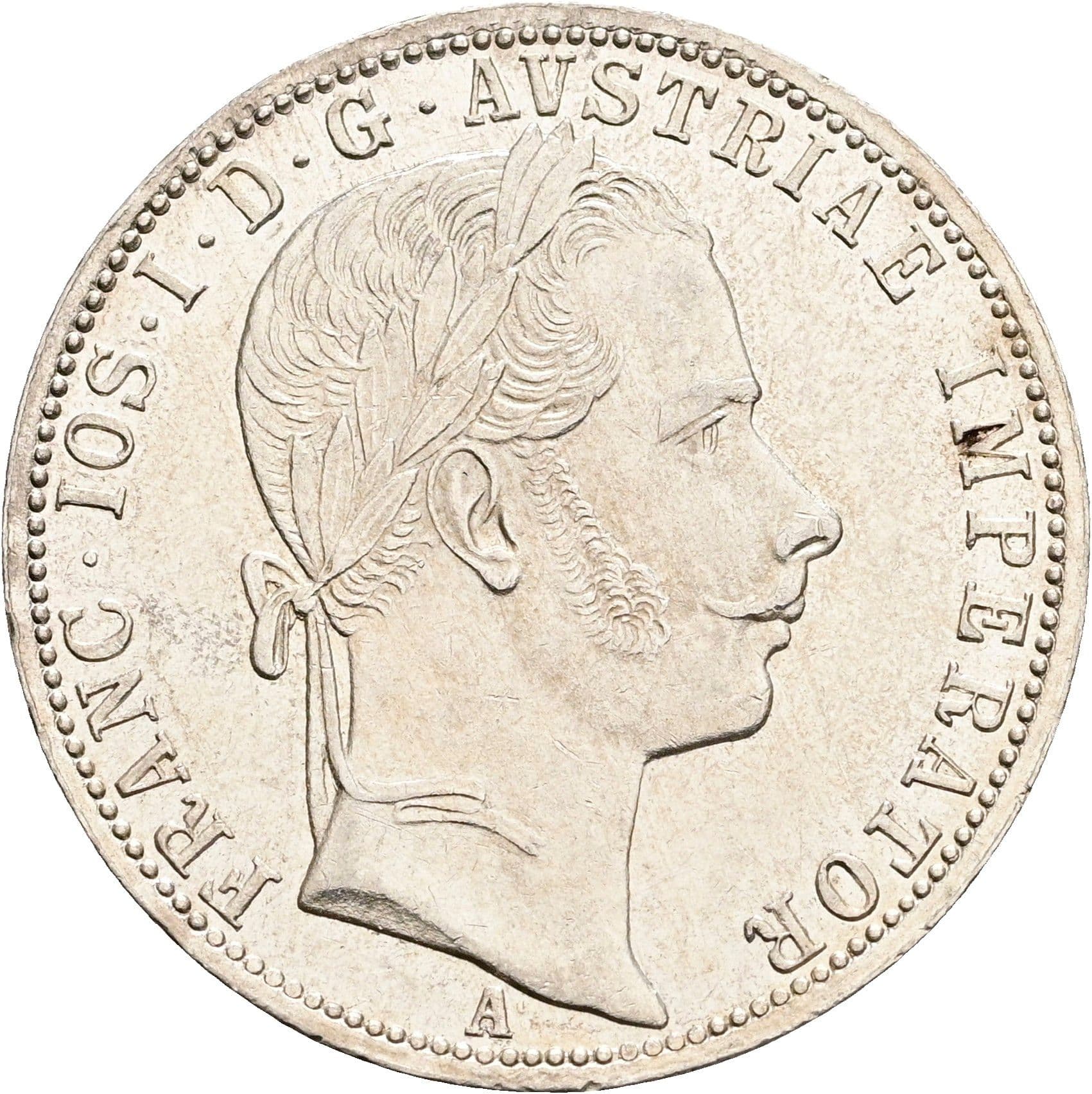 1 Gulden Franz Joseph I. 1848-1916 1861 A – Vorderseite