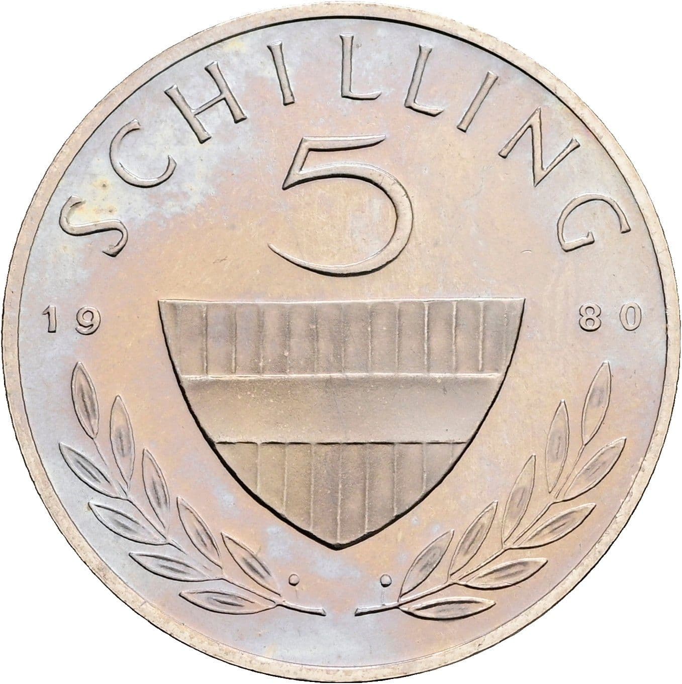 5 Schilling 1980 – Vorderseite