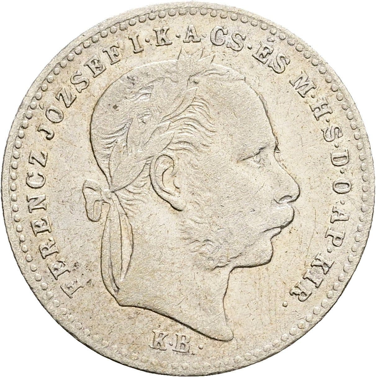 20 Krajczar Franz Joseph I. 1848-1916 1872 KB – Vorderseite