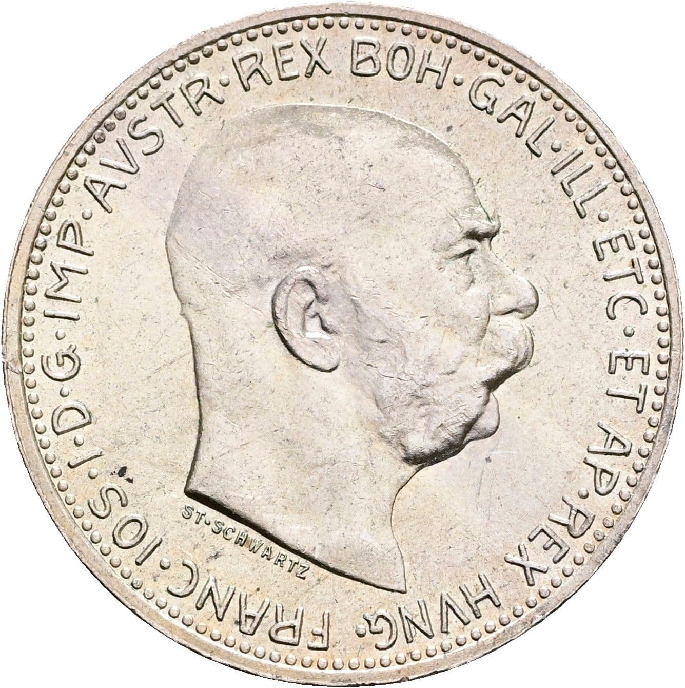 1 Krone Franz Joseph I. 1848-1916 1914 – Vorderseite
