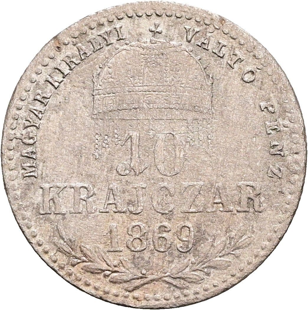 10 Krajczar Franz Joseph I. 1848-1916 1869 GY.F. – Rückseite