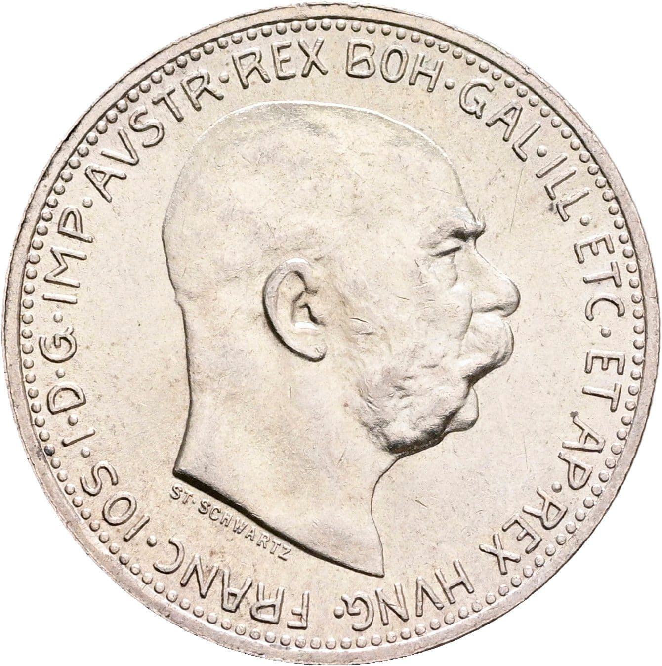 1 Krone Franz Joseph I. 1848-1916 1913 – Vorderseite