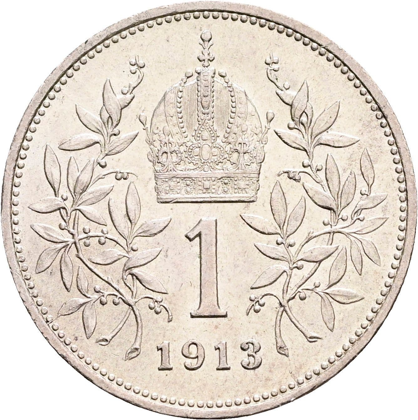 1 Krone Franz Joseph I. 1848-1916 1913 – Rückseite