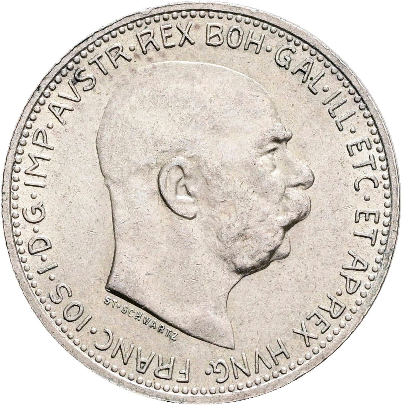 1 Krone Franz Joseph I. 1848-1916 1915 – Vorderseite