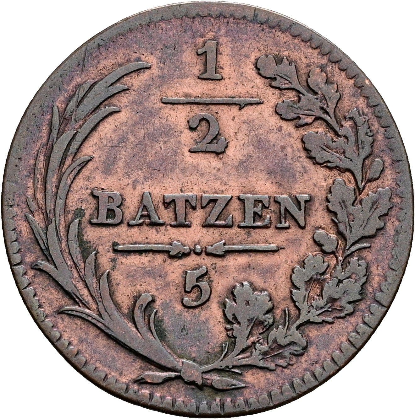 1/2 Batzen = 5 Rappen