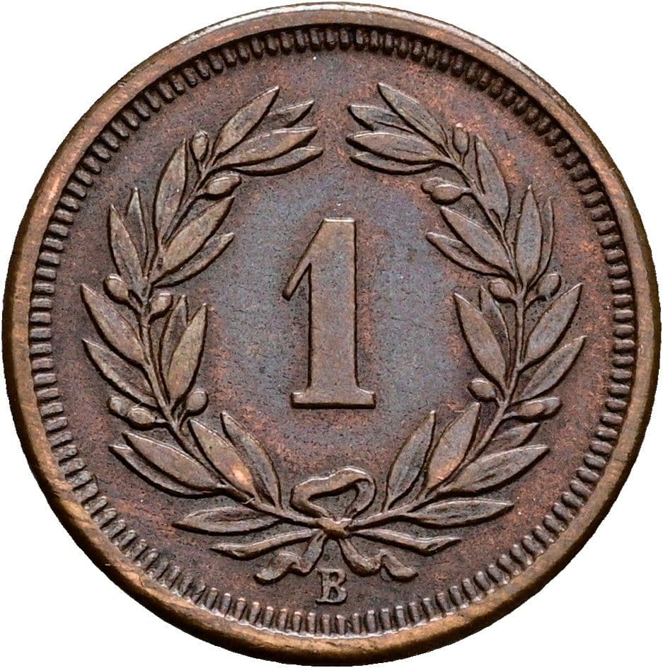 1 Rappen 1895 – Vorderseite