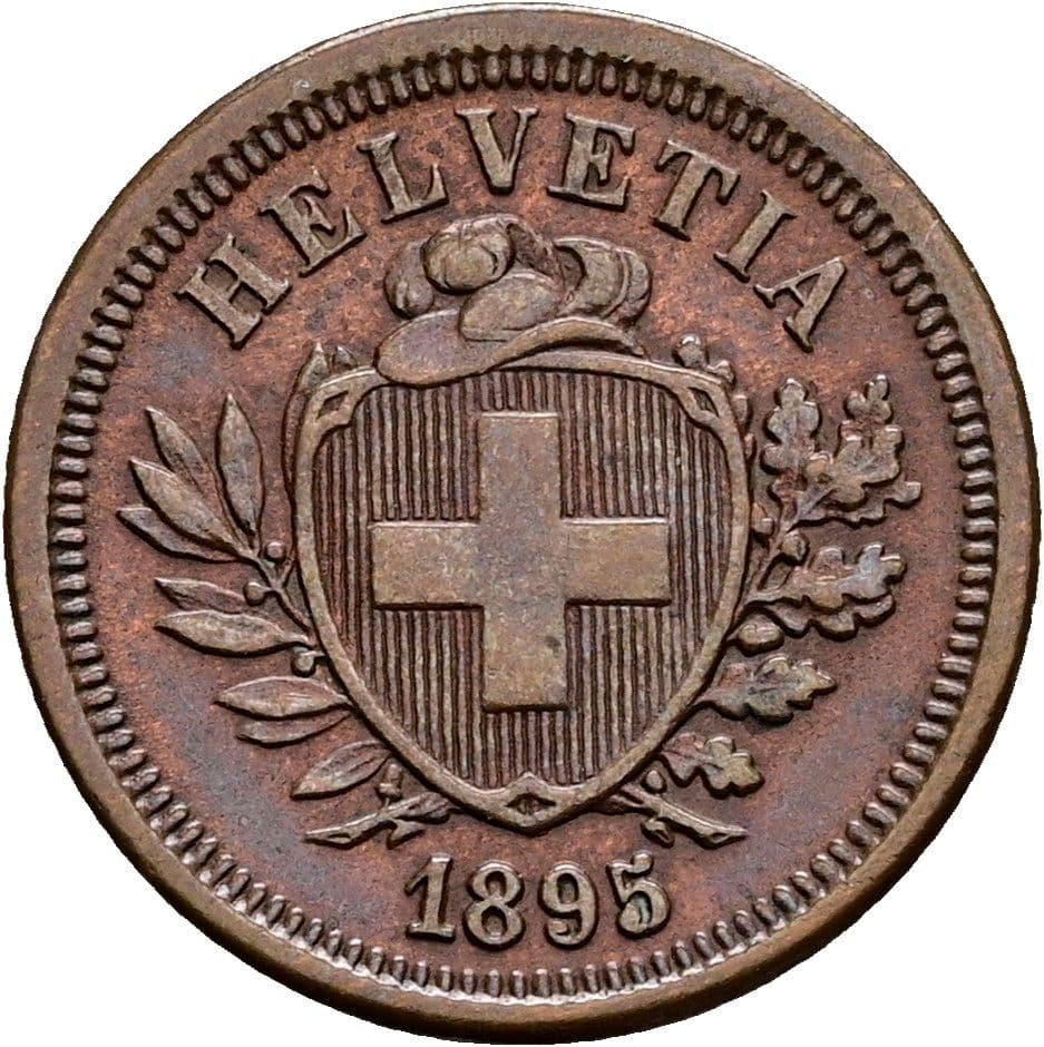 1 Rappen 1895 – Rückseite