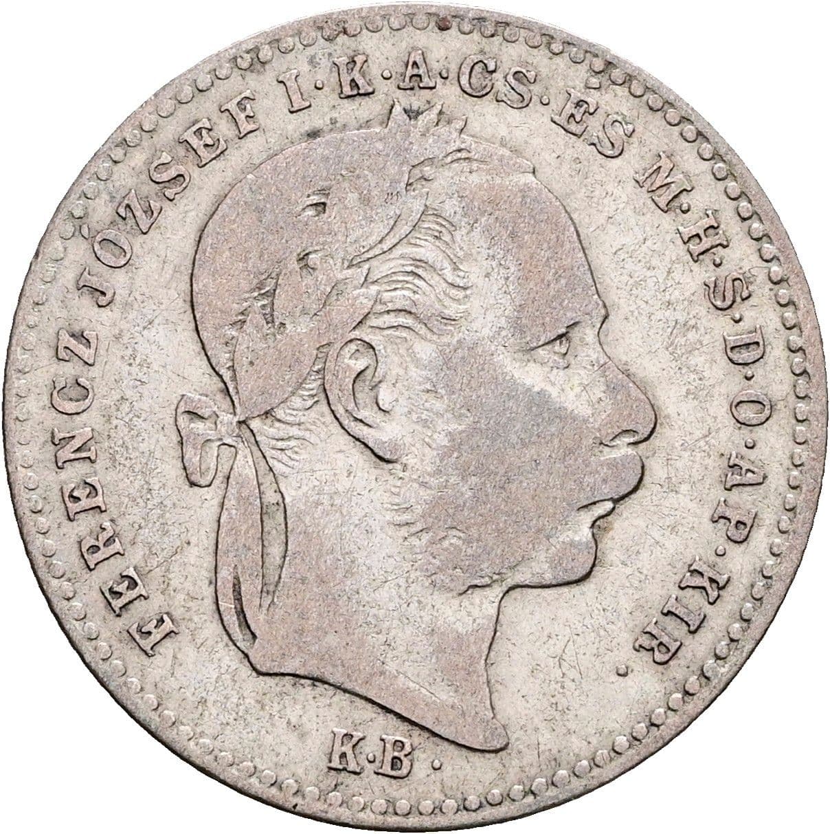 20 Krajczar Franz Joseph I. 1848-1916 1870 KB – Vorderseite
