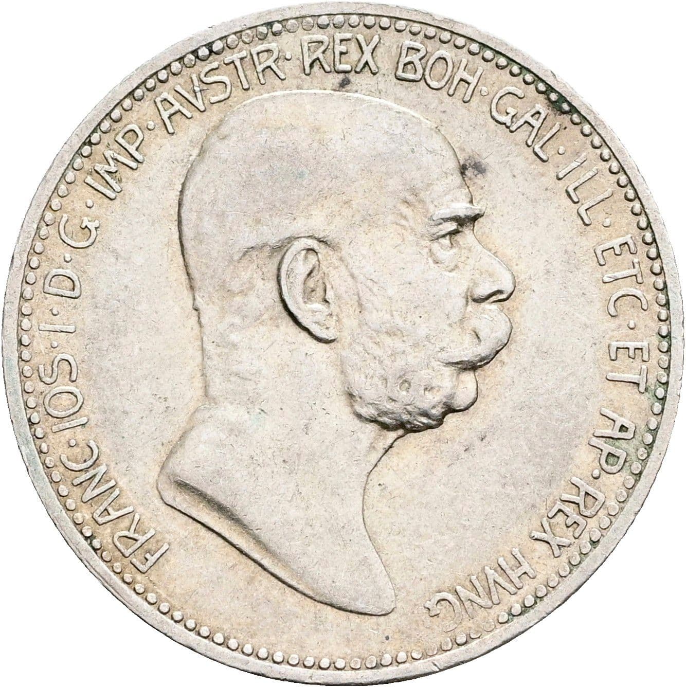 1 Krone Franz Joseph I. 1848-1916 1908 – Vorderseite