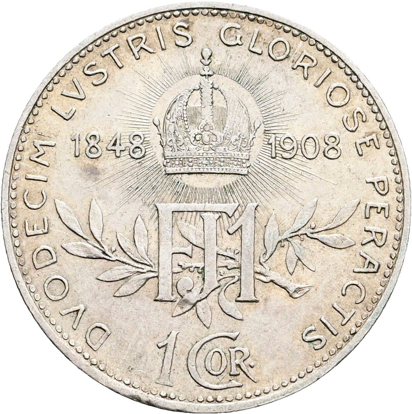 1 Krone Franz Joseph I. 1848-1916 1908 – Rückseite