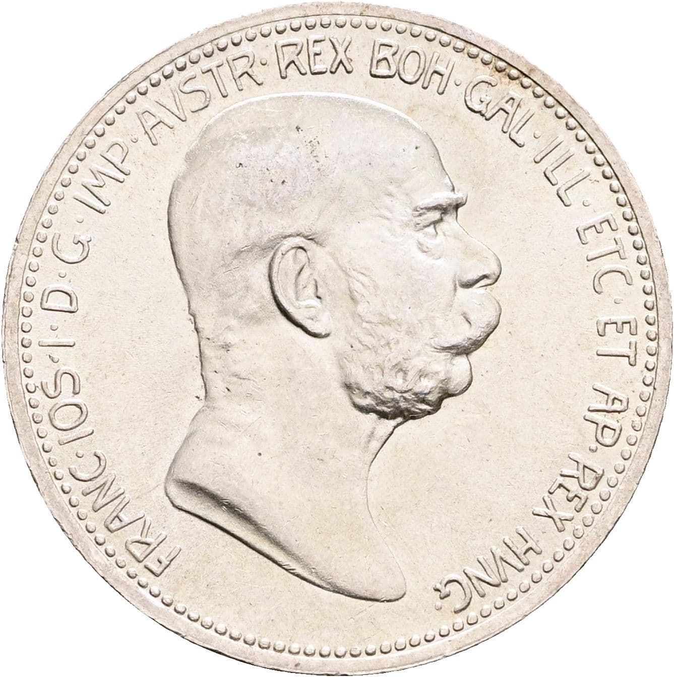1 Krone Franz Joseph I. 1848-1916 1908 – Vorderseite