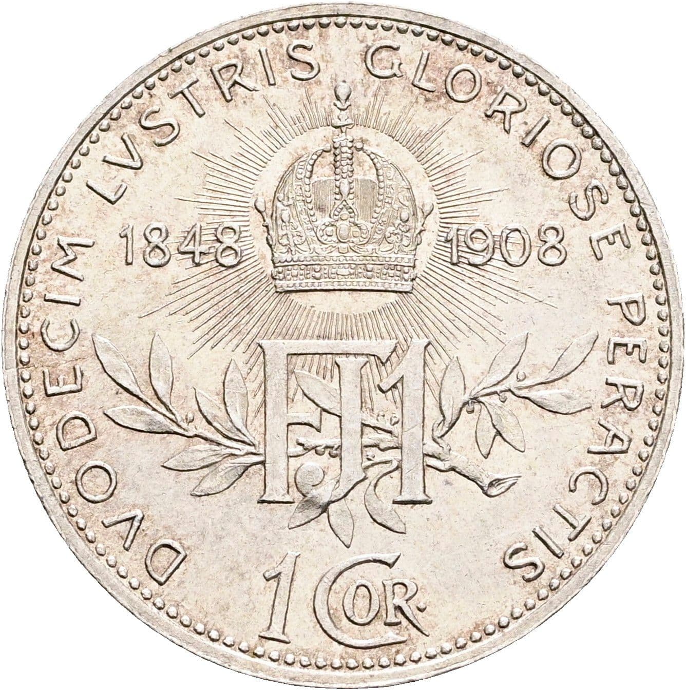 1 Krone Franz Joseph I. 1848-1916 1908 – Rückseite