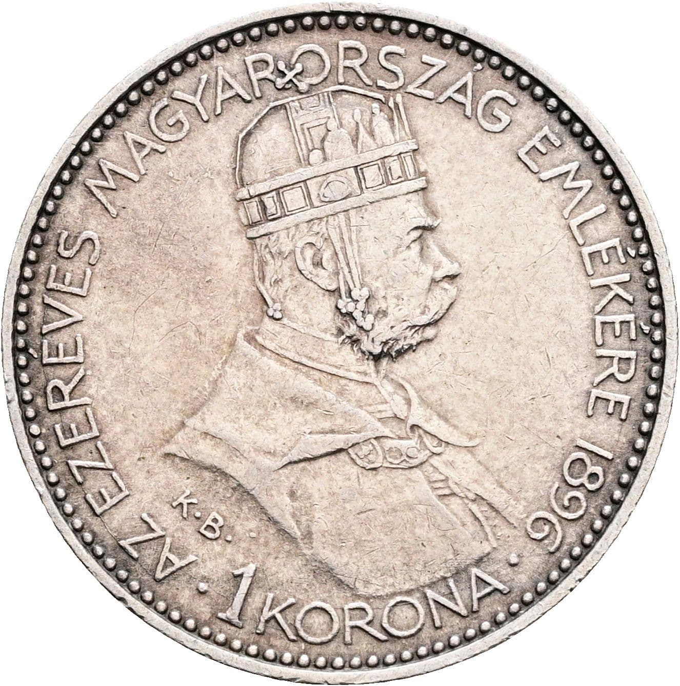 1 Korona Franz Joseph I. 1848-1916 1896 KB – Vorderseite