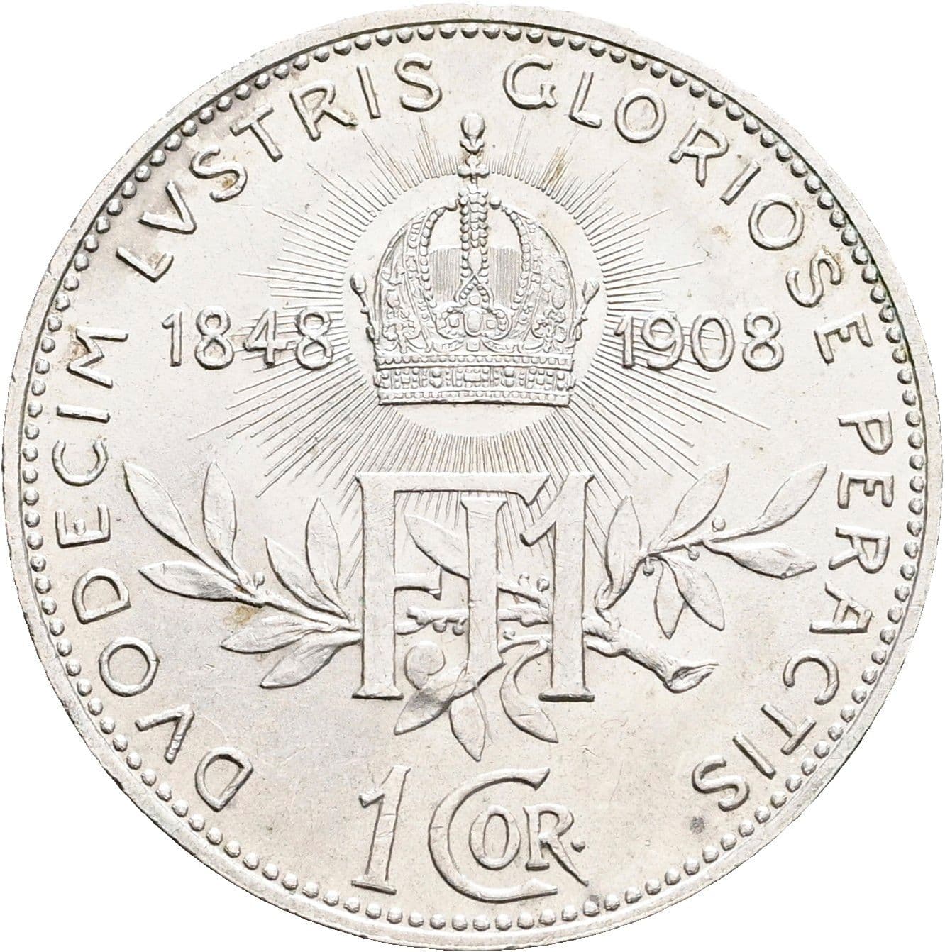1 Krone Franz Joseph I. 1848-1916 1908 – Rückseite