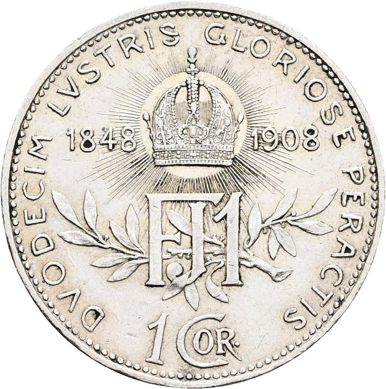1 Krone Franz Joseph I. 1848-1916 1908 – Rückseite