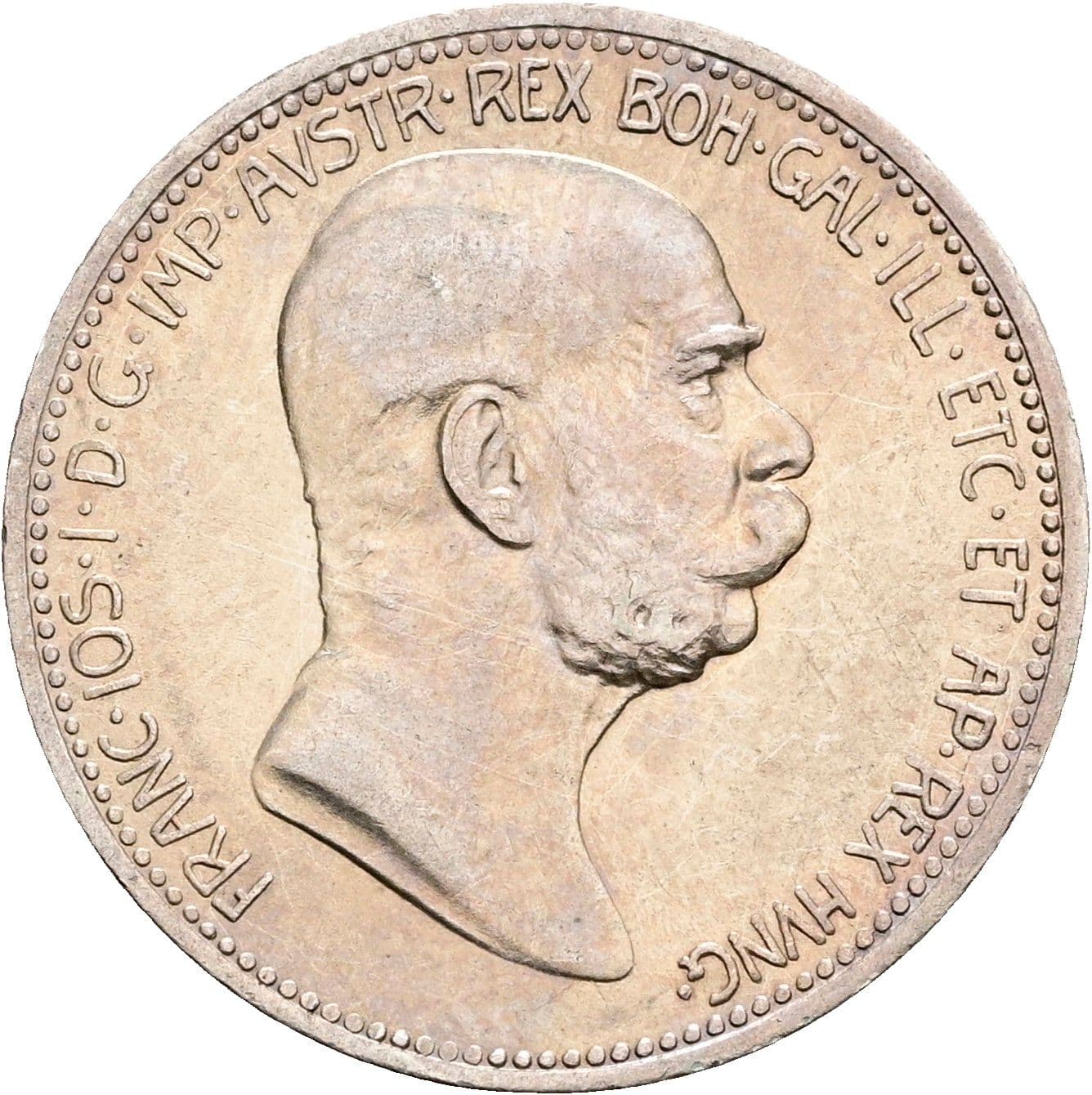 1 Krone Franz Joseph I. 1848-1916 1908 – Vorderseite