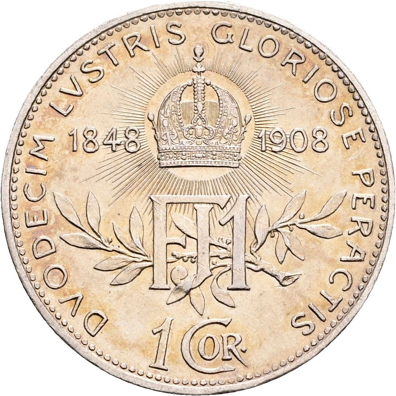 1 Krone Franz Joseph I. 1848-1916 1908 – Rückseite