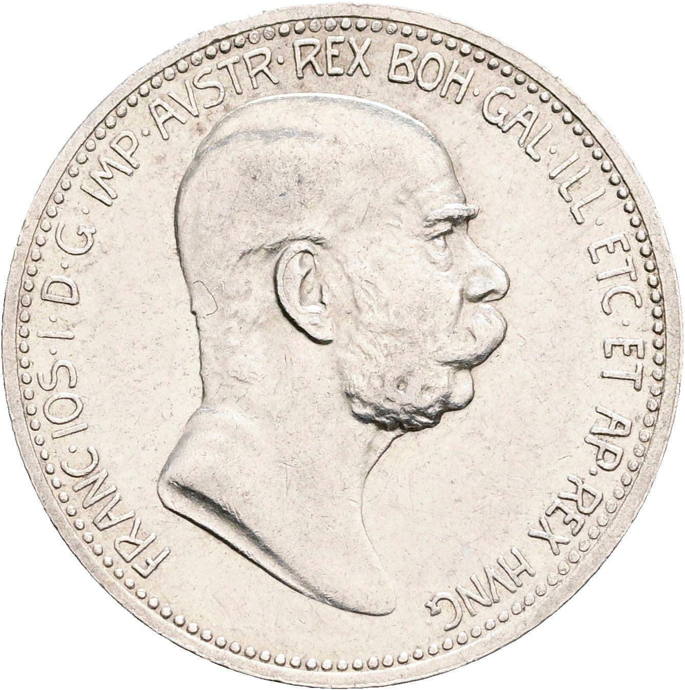 1 Krone Franz Joseph I. 1848-1916 1908 – Vorderseite
