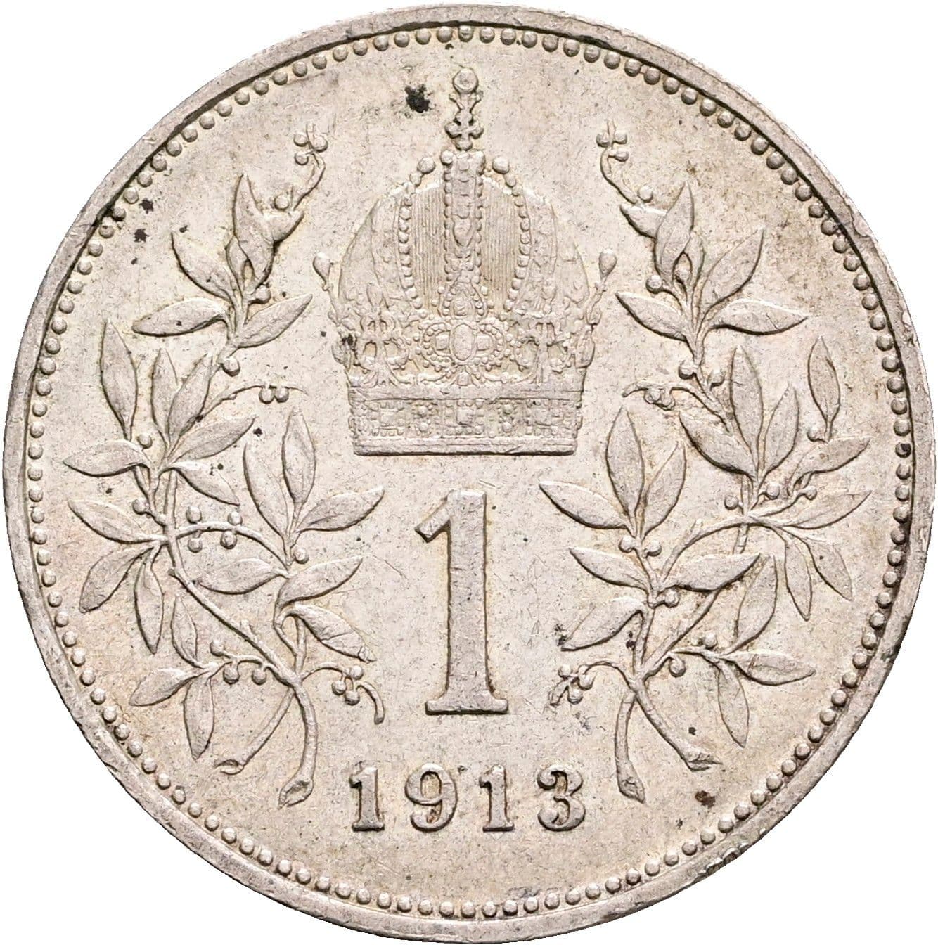 1 Krone Franz Joseph I. 1848-1916 1913 – Rückseite