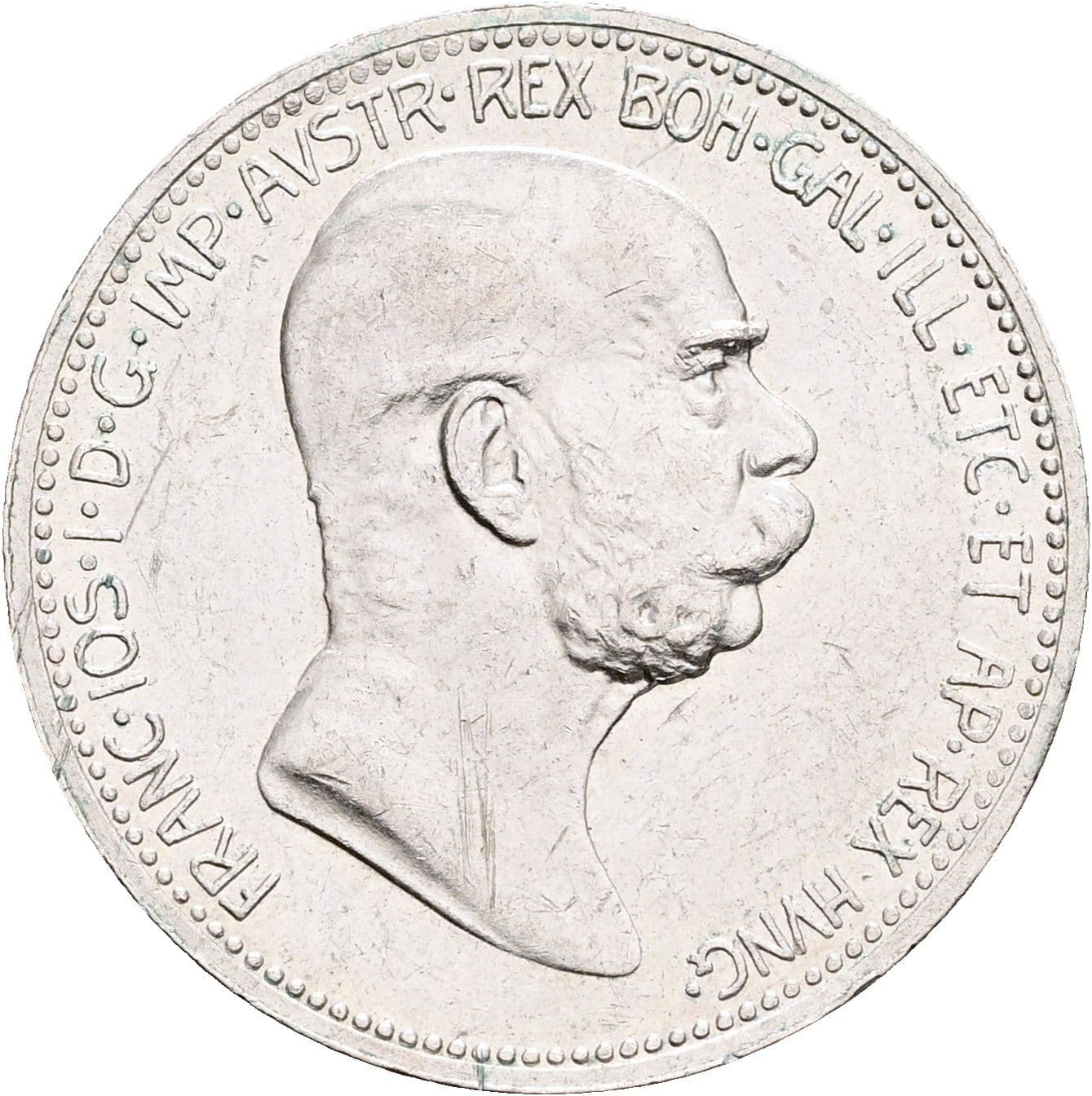 1 Krone Franz Joseph I. 1848-1916 1908 – Vorderseite