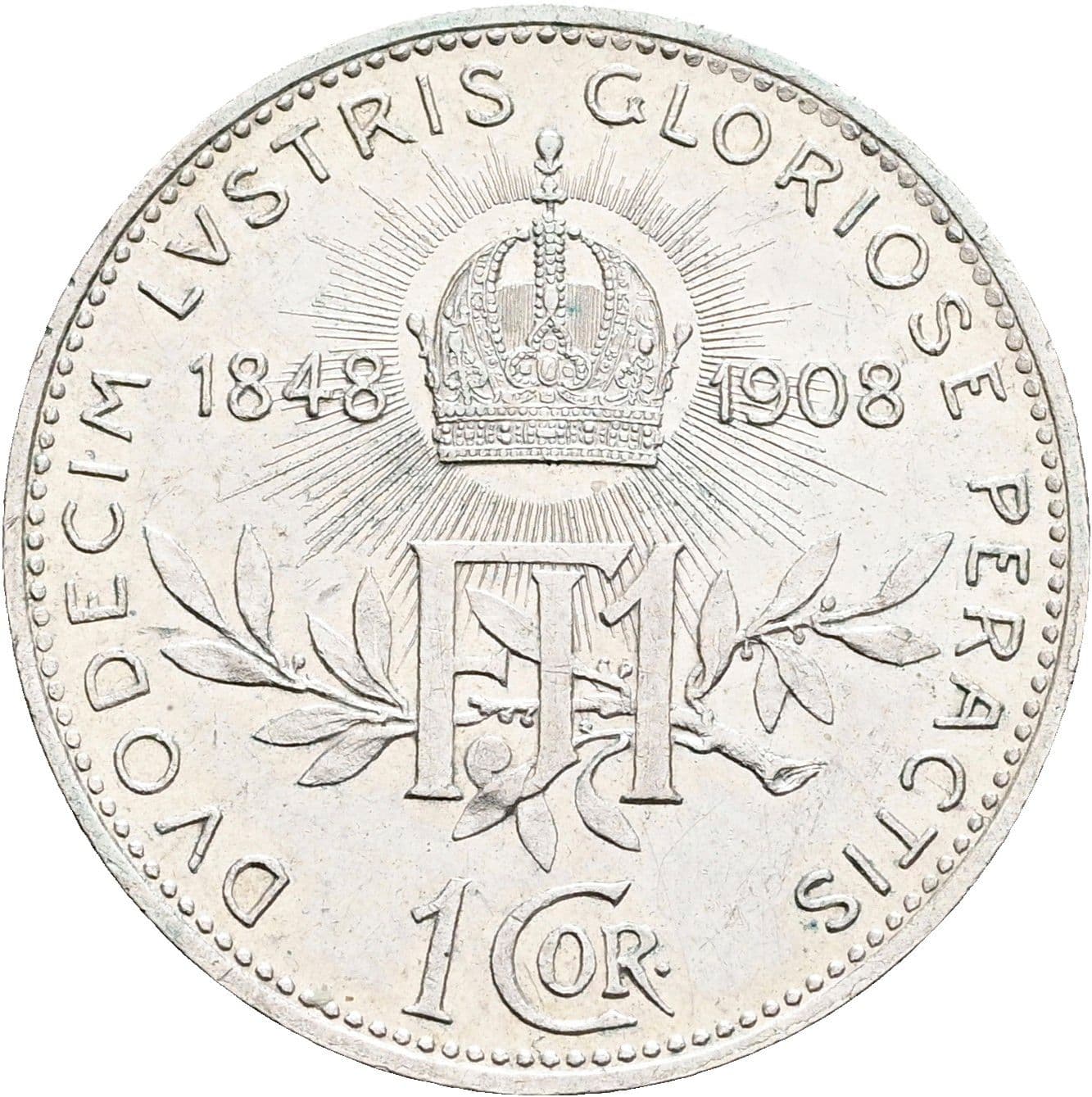 1 Krone Franz Joseph I. 1848-1916 1908 – Rückseite