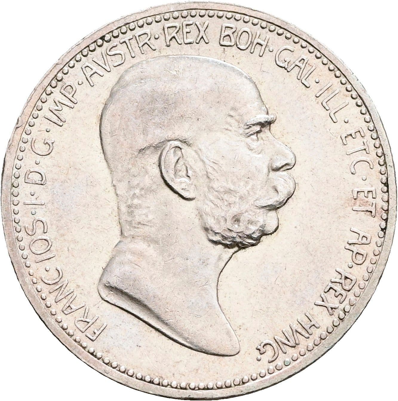 1 Krone Franz Joseph I. 1848-1916 1908 – Vorderseite