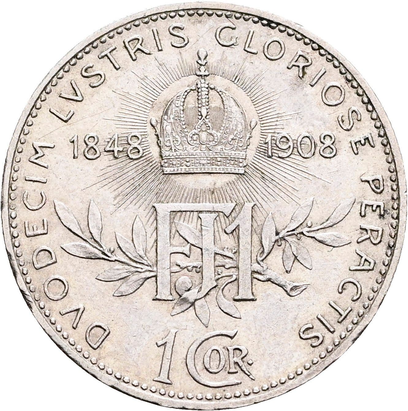 1 Krone Franz Joseph I. 1848-1916 1908 – Rückseite