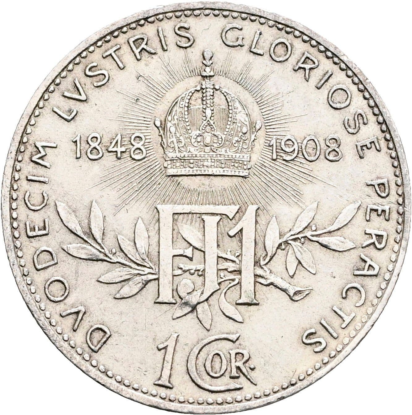 1 Krone Franz Joseph I. 1848-1916 1908 – Rückseite