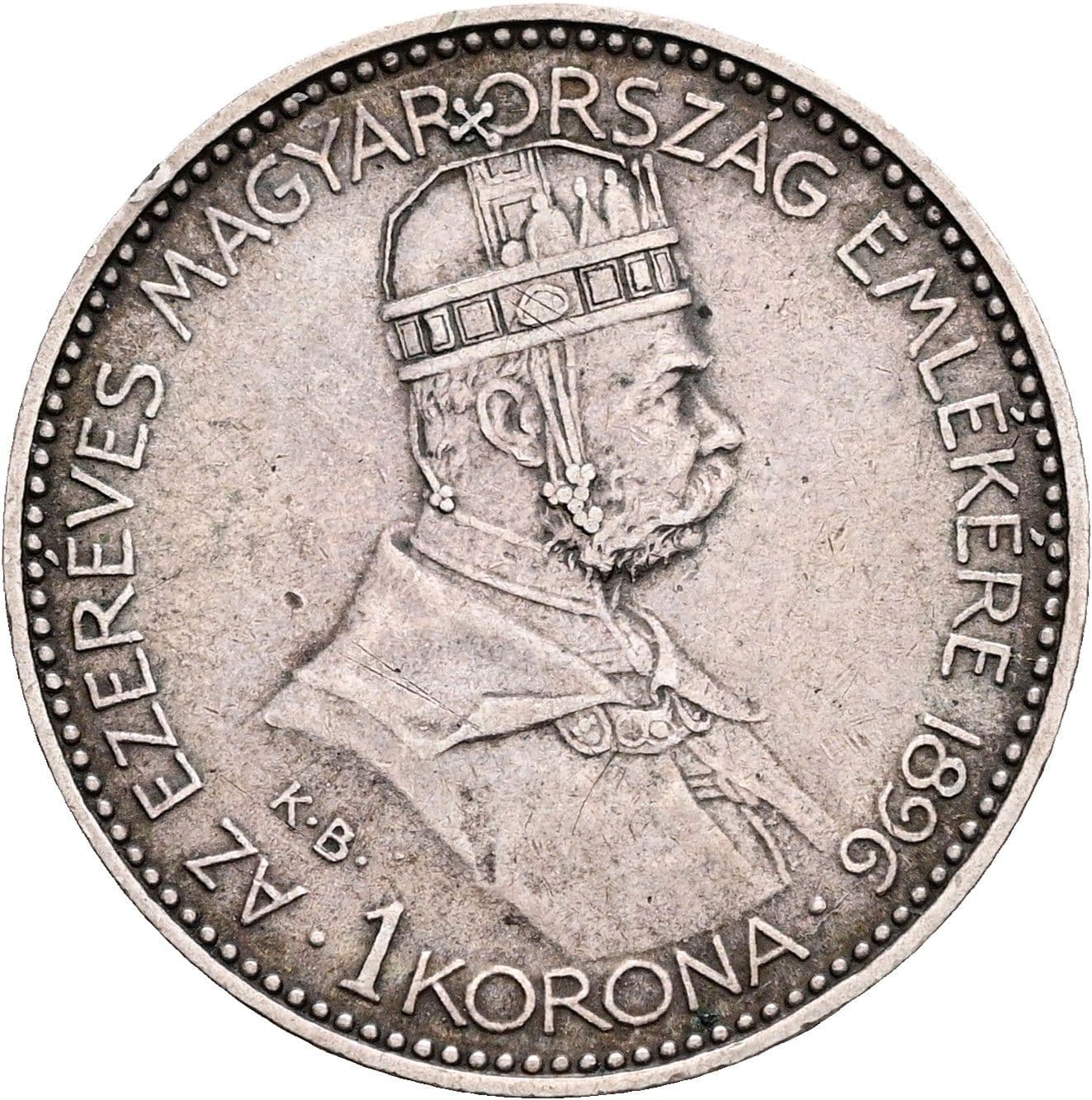 1 Korona Franz Joseph I. 1848-1916 1896 KB – Vorderseite