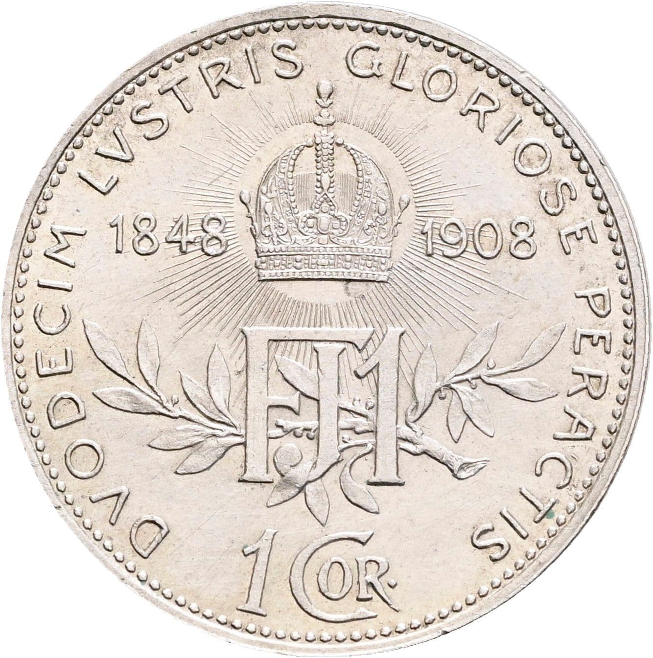 1 Krone Franz Joseph I. 1848-1916 1908 – Rückseite