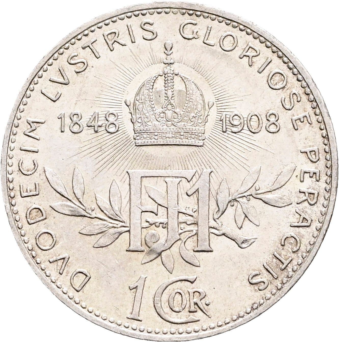 1 Krone Franz Joseph I. 1848-1916 1908 – Rückseite