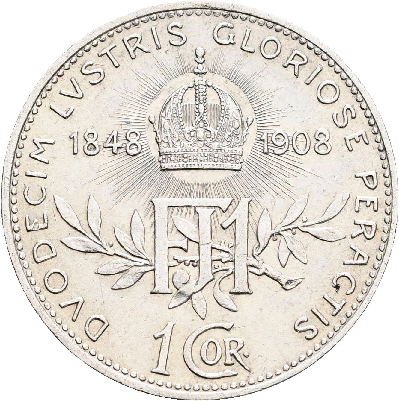 1 Krone Franz Joseph I. 1848-1916 1908 – Rückseite