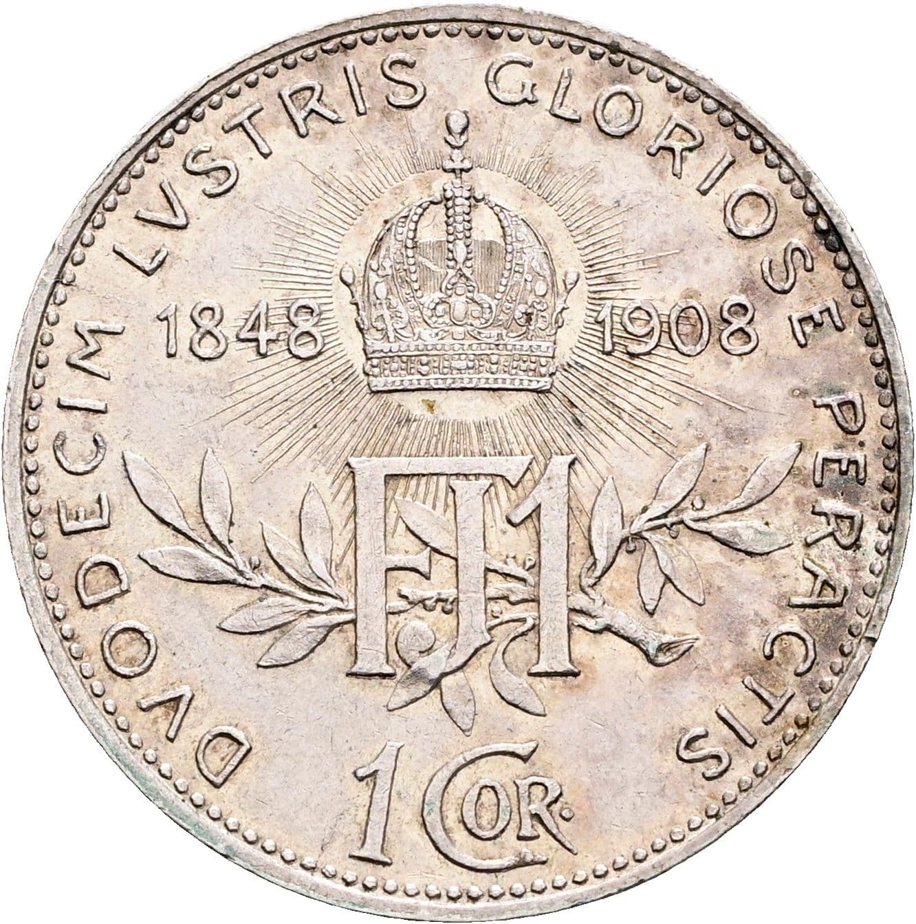 1 Krone Franz Joseph I. 1848-1916 1908 – Rückseite