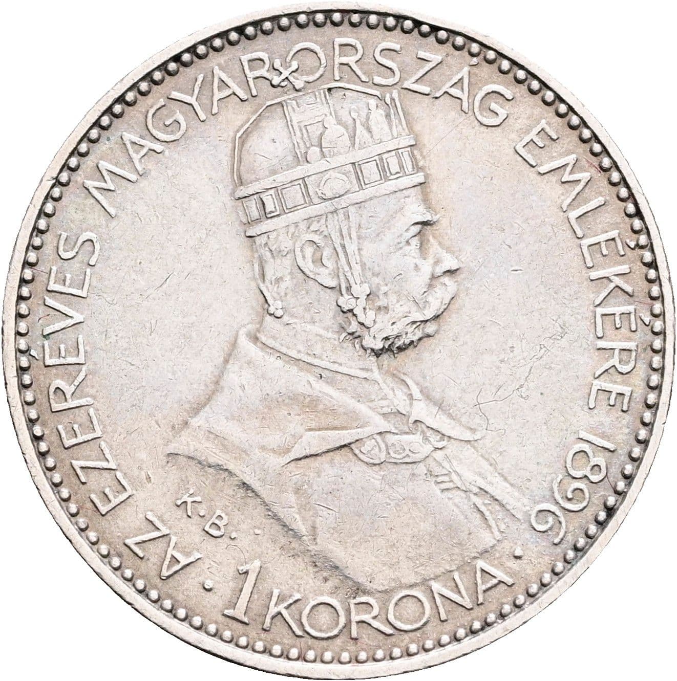 1 Korona Franz Joseph I. 1848-1916 1896 KB – Vorderseite