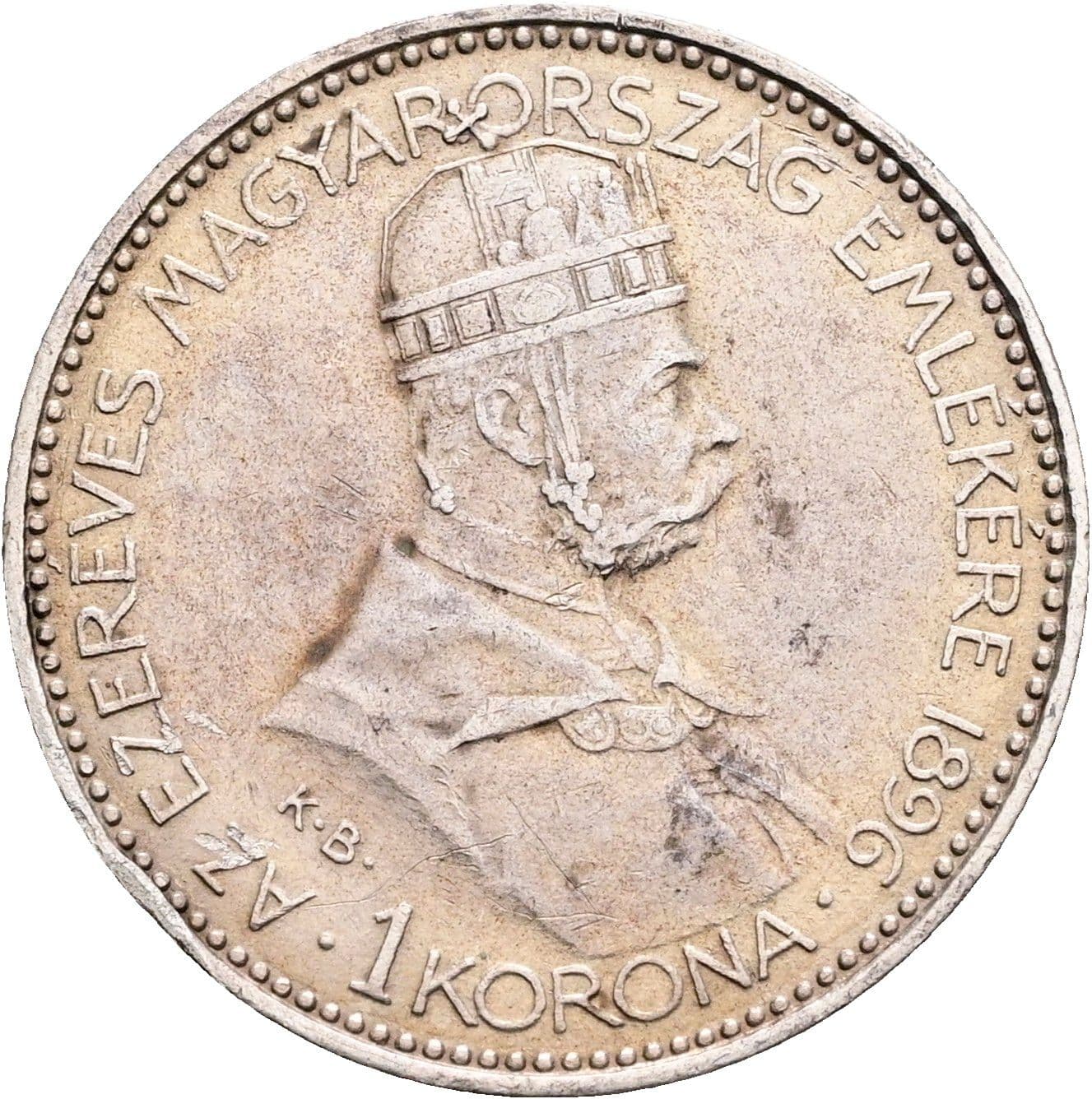 1 Korona Franz Joseph I. 1848-1916 1896 KB – Vorderseite