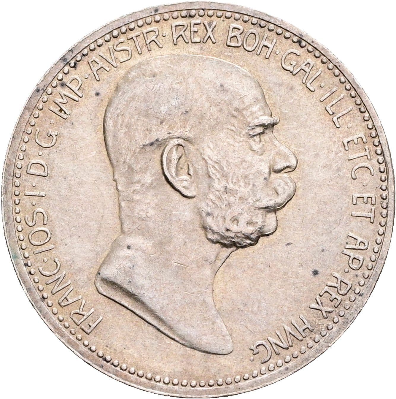1 Krone Franz Joseph I. 1848-1916 1908 – Vorderseite