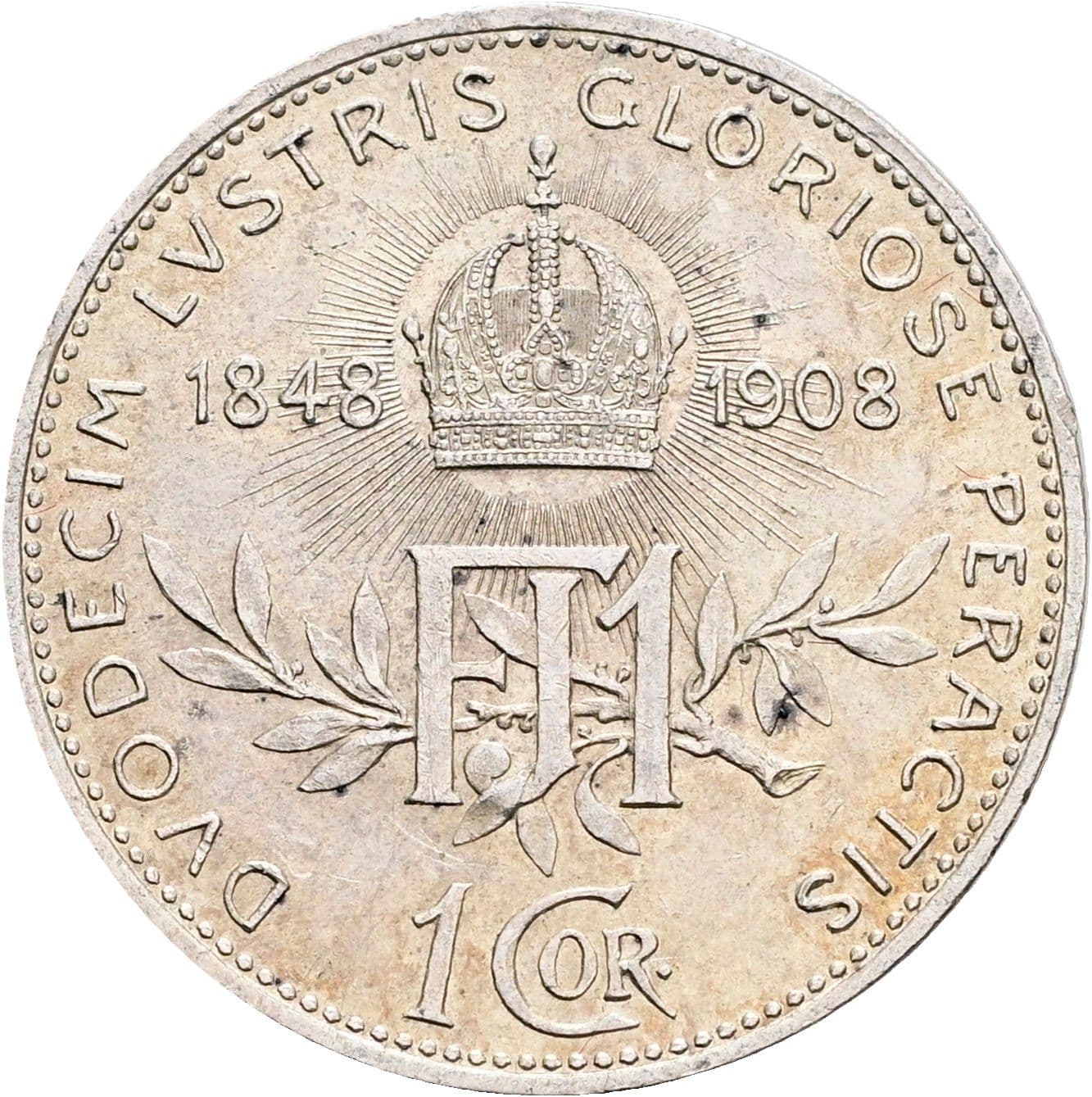 1 Krone Franz Joseph I. 1848-1916 1908 – Rückseite