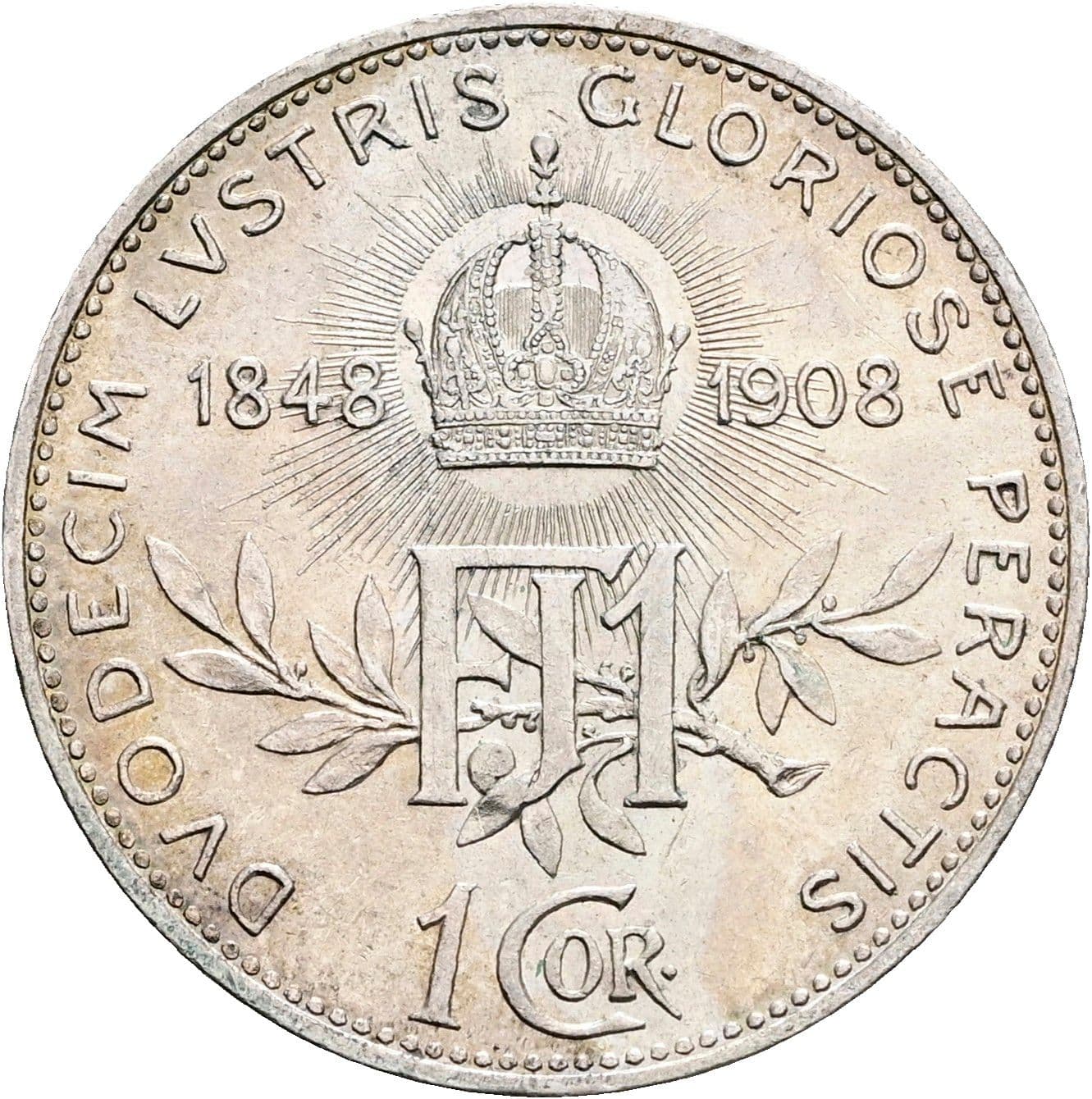 1 Krone Franz Joseph I. 1848-1916 1908 – Rückseite